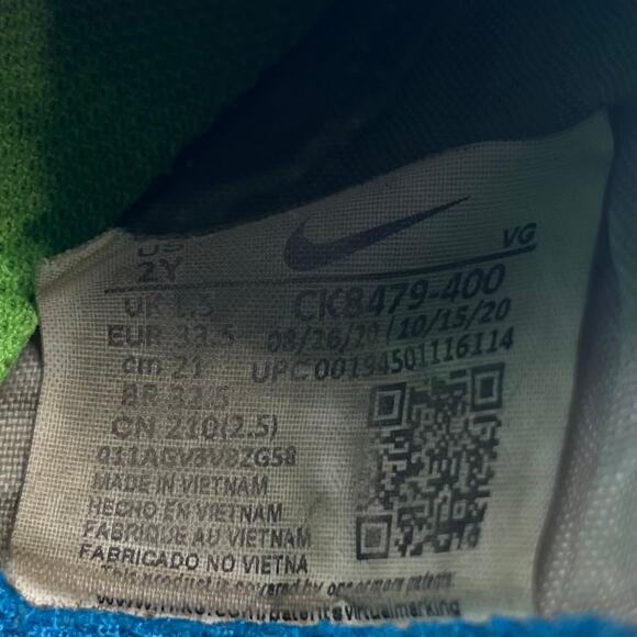 Nike Jr Phantom GT Club FG Soccer Cleats Blue Metallic Silver Youth Kids 2 - Picture 8 of 8